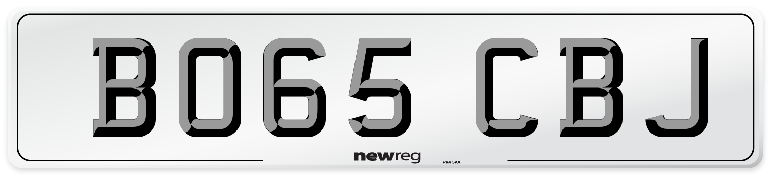 BO65 CBJ Number Plate from New Reg